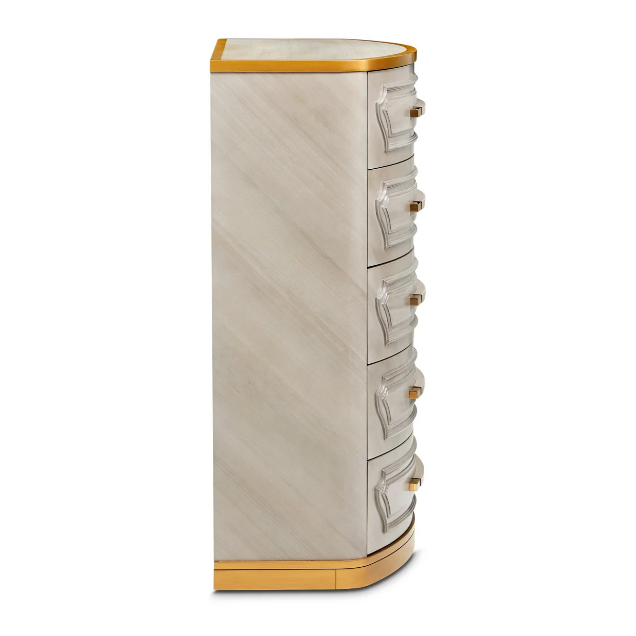 St. Charles 5-Drawer Highboy Chest - Dove Gray - Image 3