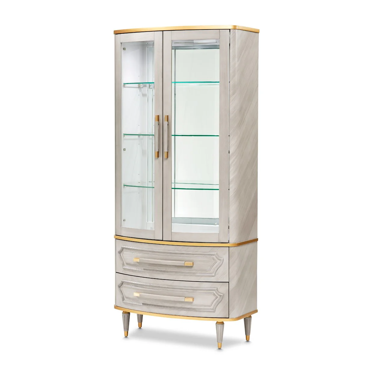 St. Charles Display Cabinet - Dove Gray - Image 11