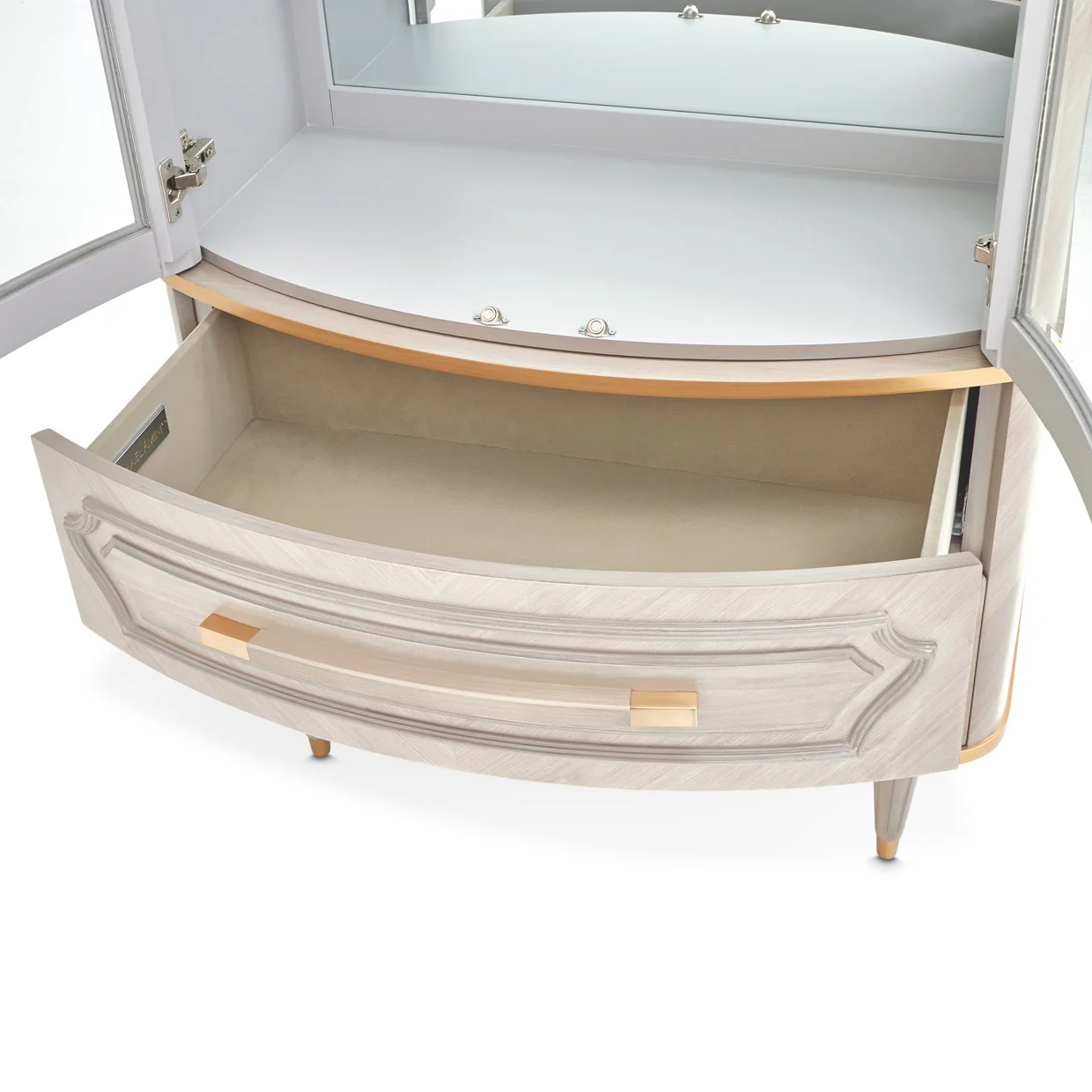 St. Charles Display Cabinet - Dove Gray - Image 5