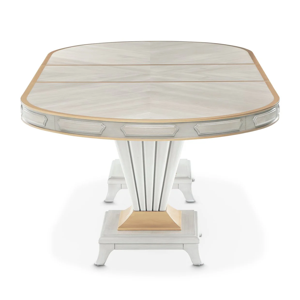 St. Charles Double Pedestal Dining Table -  Dove Gray - Image 5
