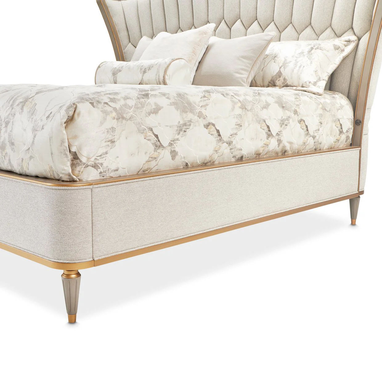 St. Charles Eastern King Upholstered Bed - Dove Gray - Image 9