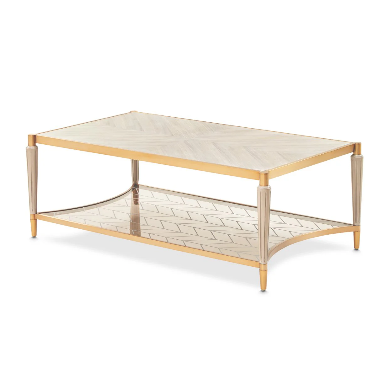 St. Charles Rectangular Cocktail Table - Dove Gray - Image 9