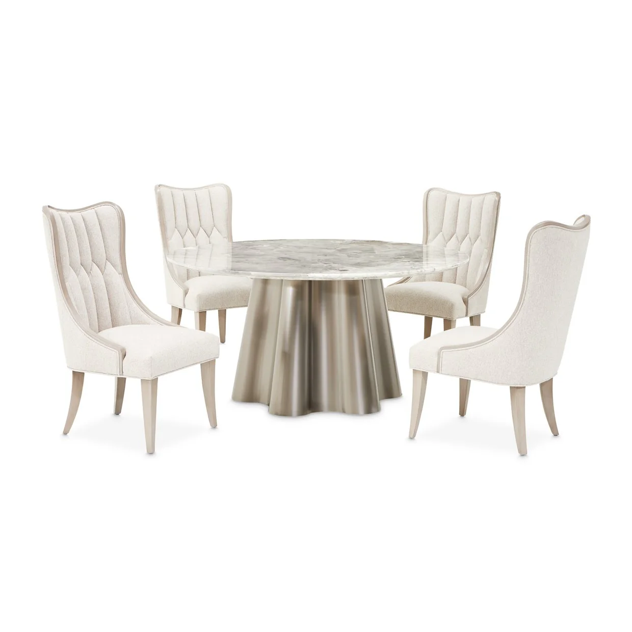St. Charles Round Dining Table -  Dove Gray - Image 6