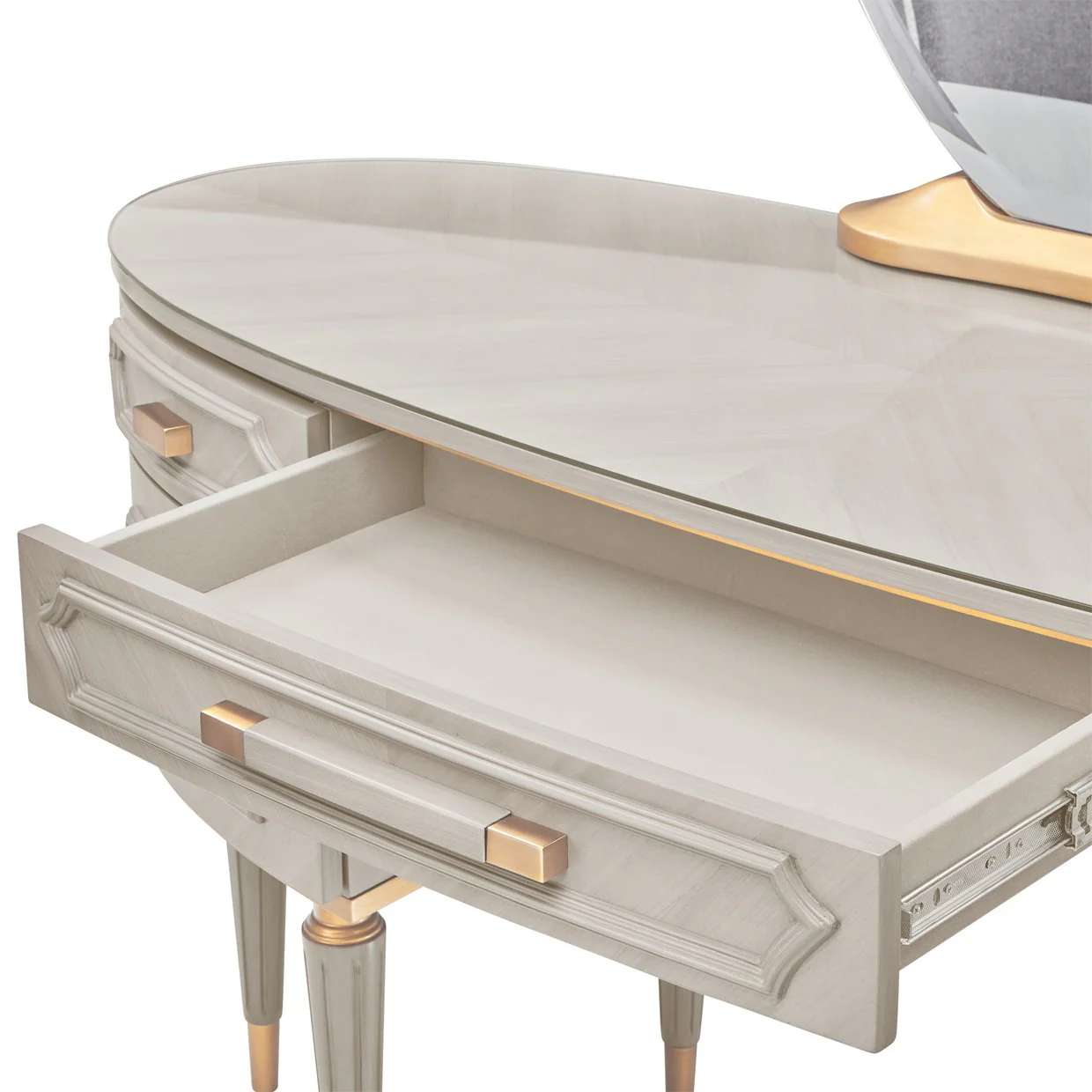 St. Charles Vanity Desk - Dove Gray - Image 5