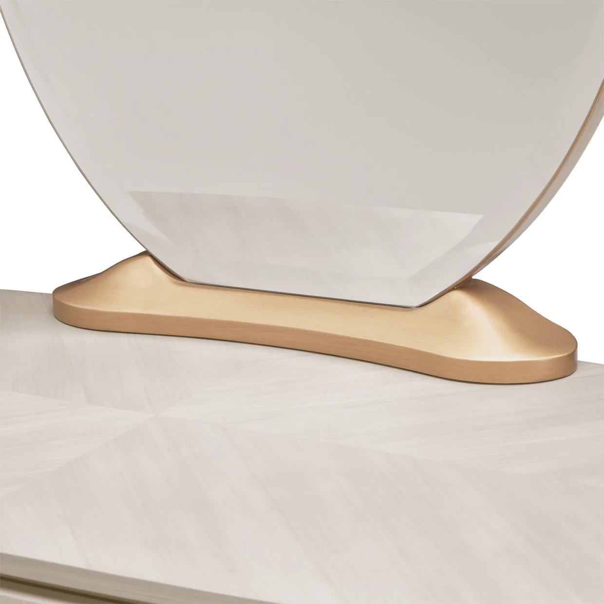 St. Charles Vanity Desk & Mirror - Dove Gray - Image 2
