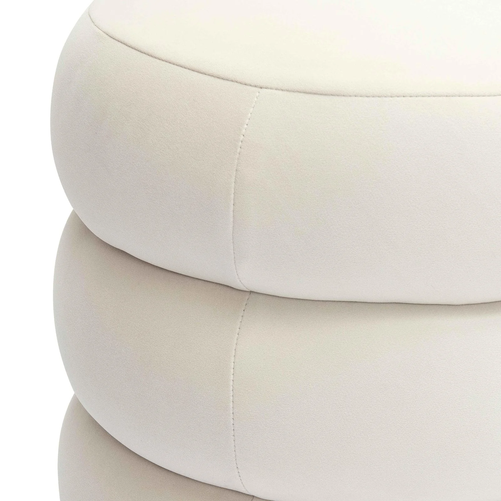 Stefanie Cream Velvet Ottoman - Image 5
