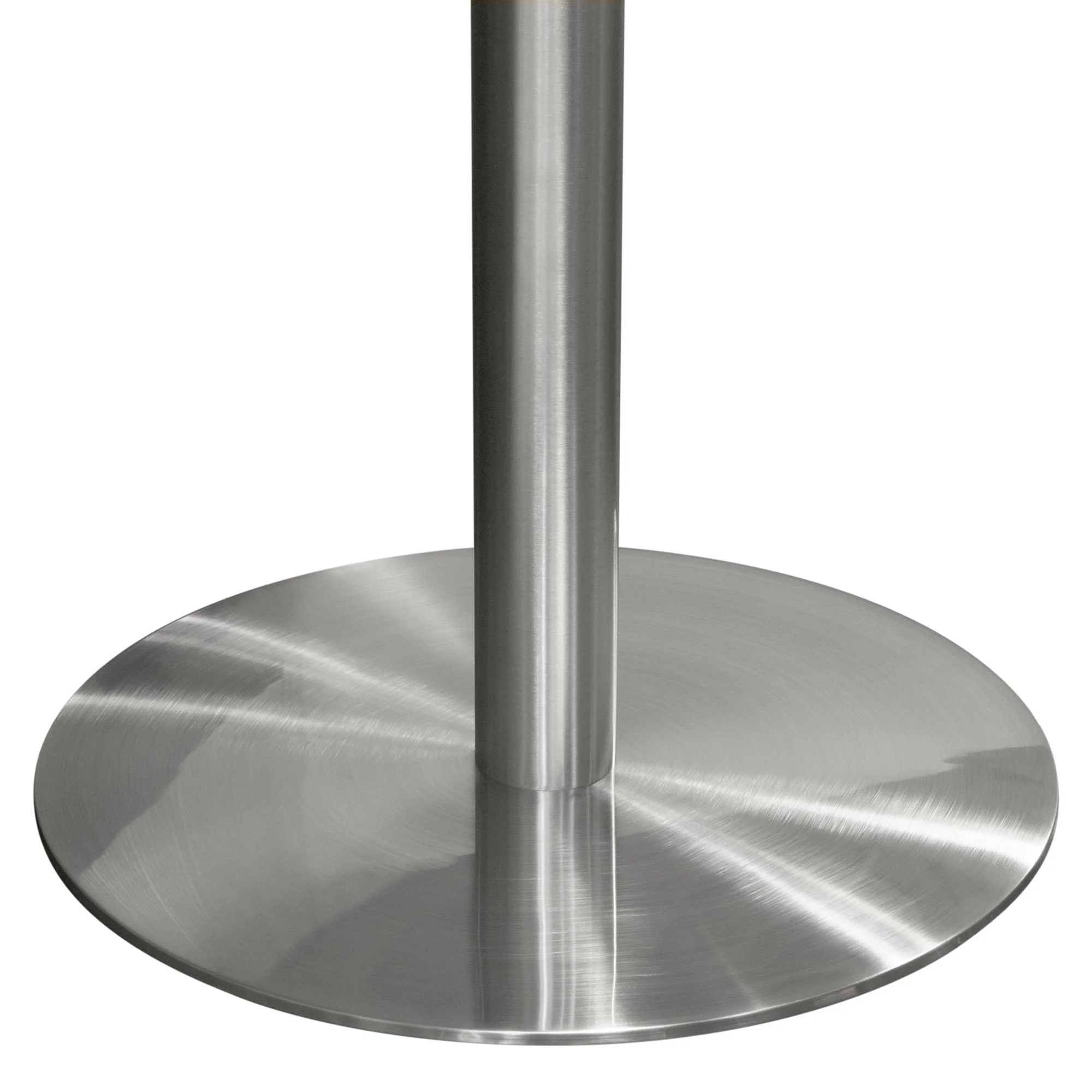 Stella 36" Round Bar Height Table w/ Faux Marble Top and Brushed Silver Metal Base by Diamond Sofa - Image 4