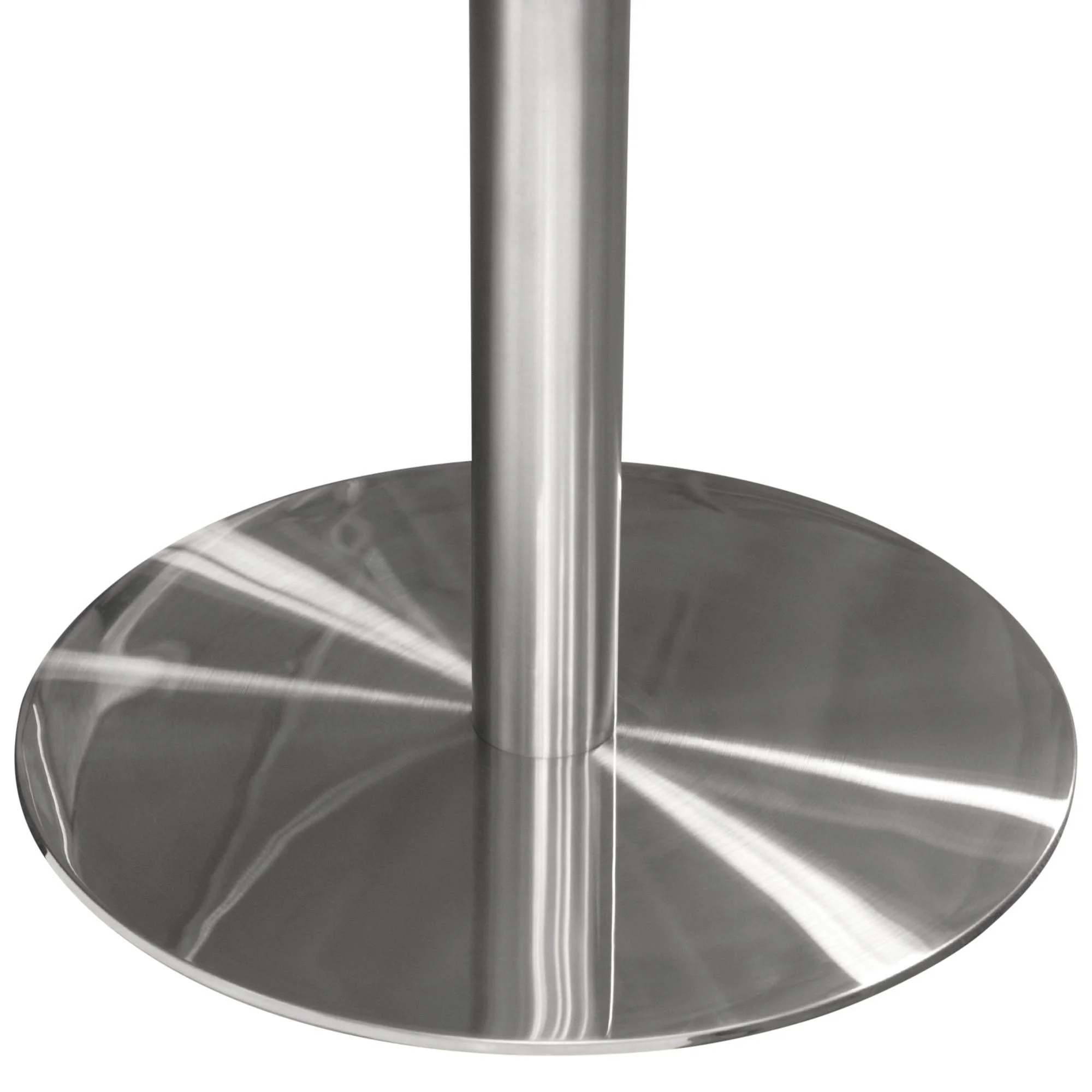 Stella 36" Round Dining Table w/ Faux Marble Top and Brushed Silver Metal Base by Diamond Sofa - Image 5