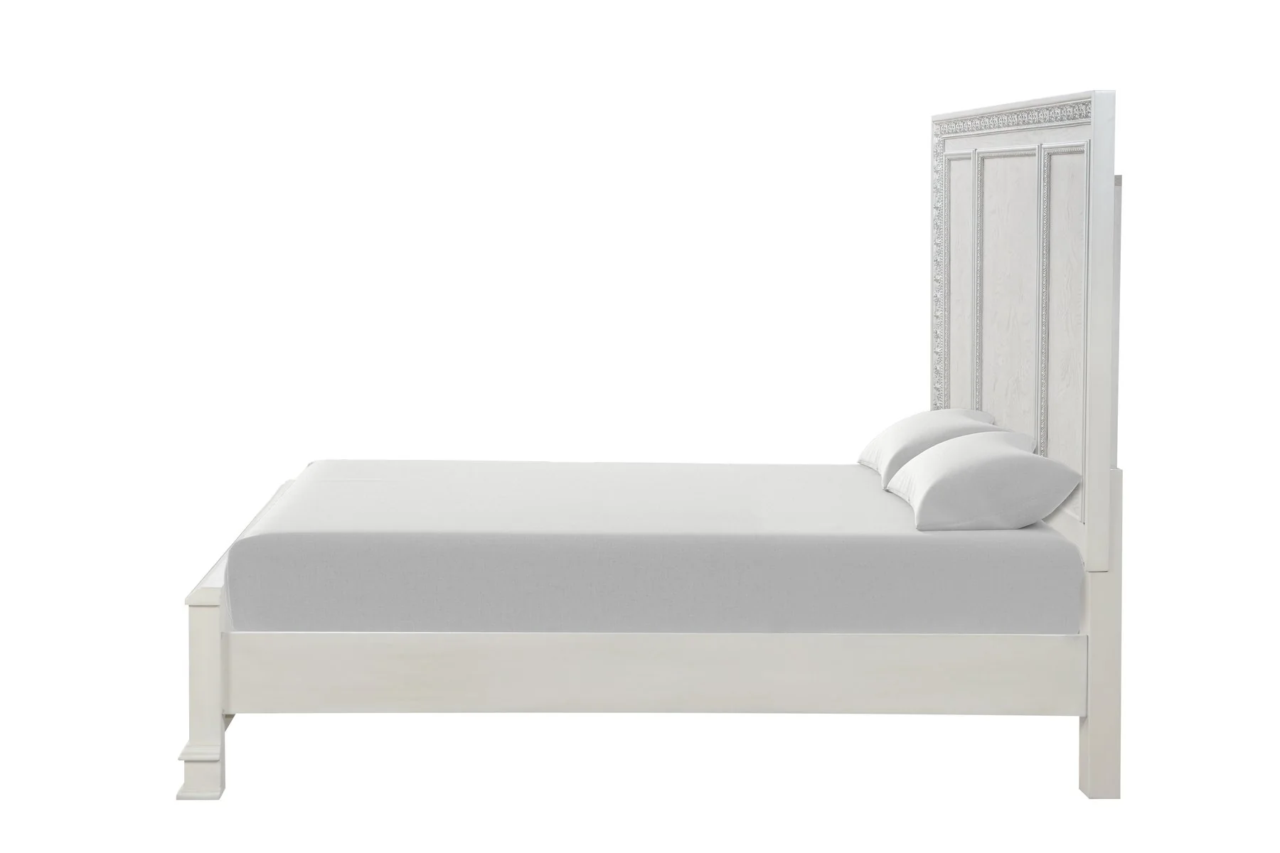 Stella Mia E.King Panel Bed, Creamy White - Image 6