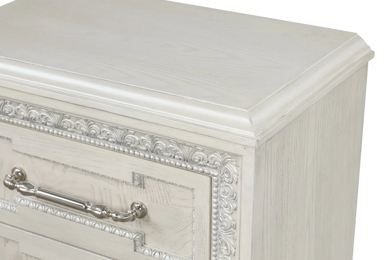 Stella Mia Nightstand w/ USB, Creamy White - Image 7