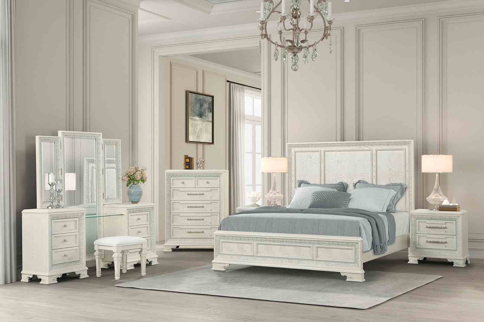 Stella Mia Vanity w/ Stool, Creamy White - Image 2