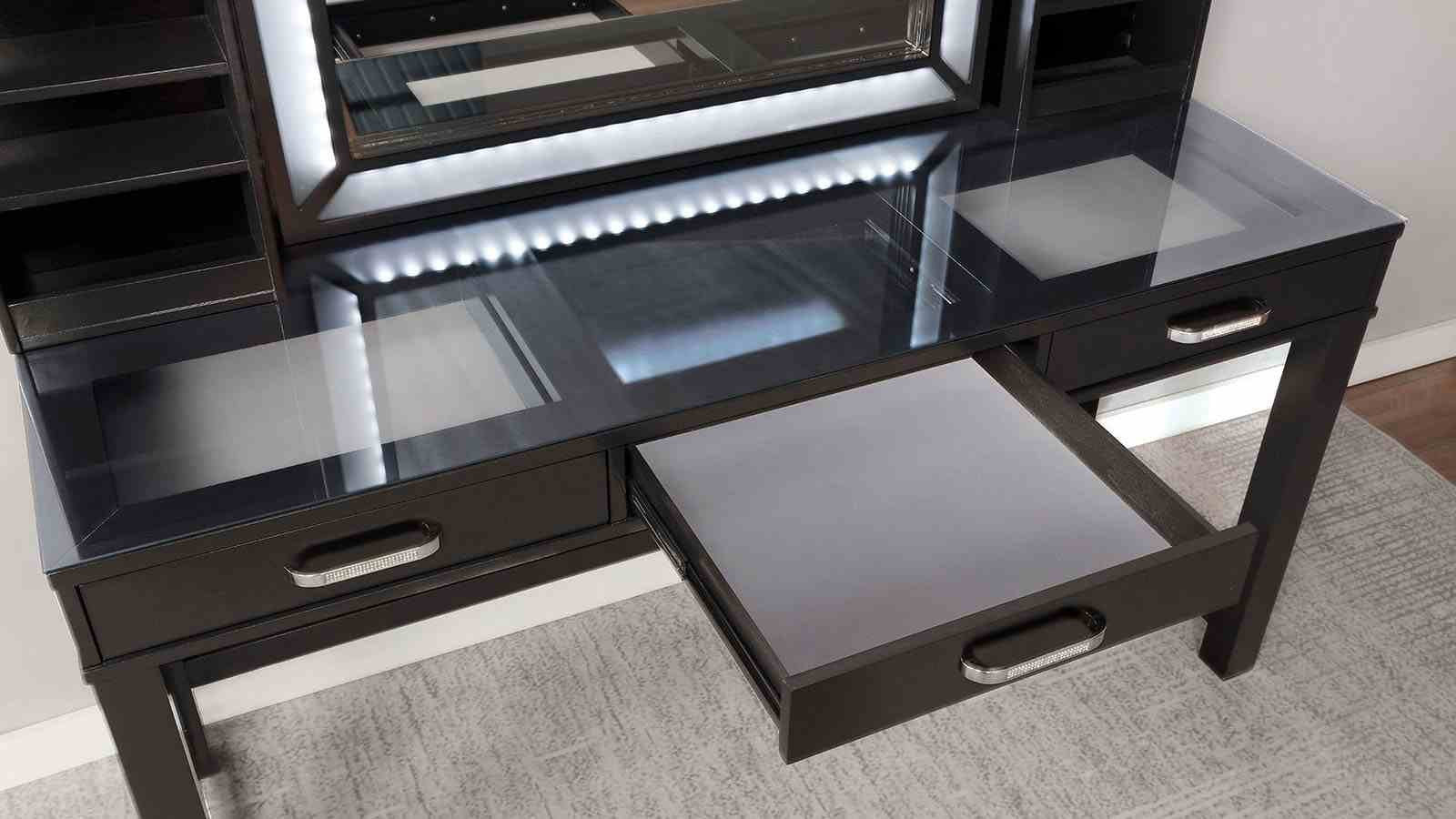 Stephanie Vanity w/ Stool, Gray - Image 2