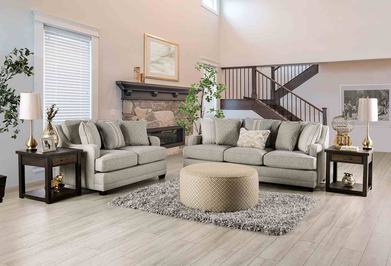 Stephney Sofa, Gray/Gold - Image 2