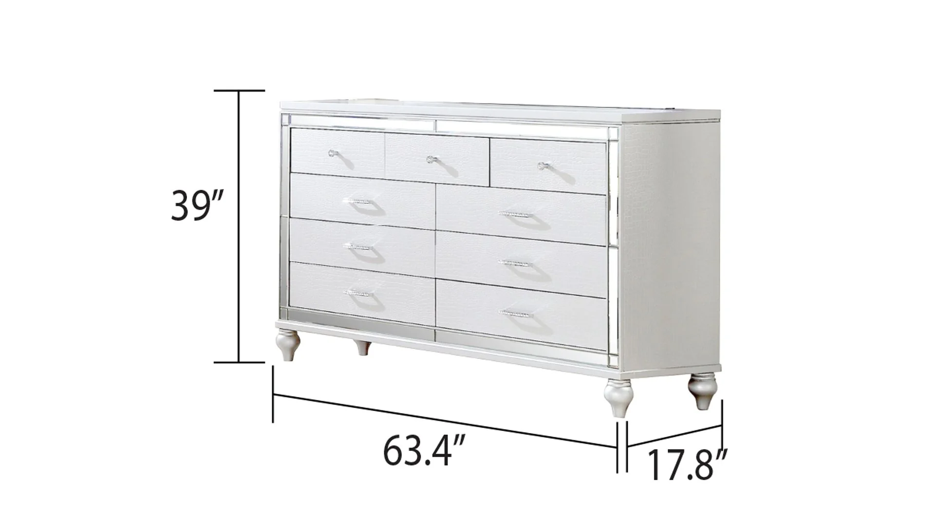 Sterling 5 Pc Queen Bed White - Image 6
