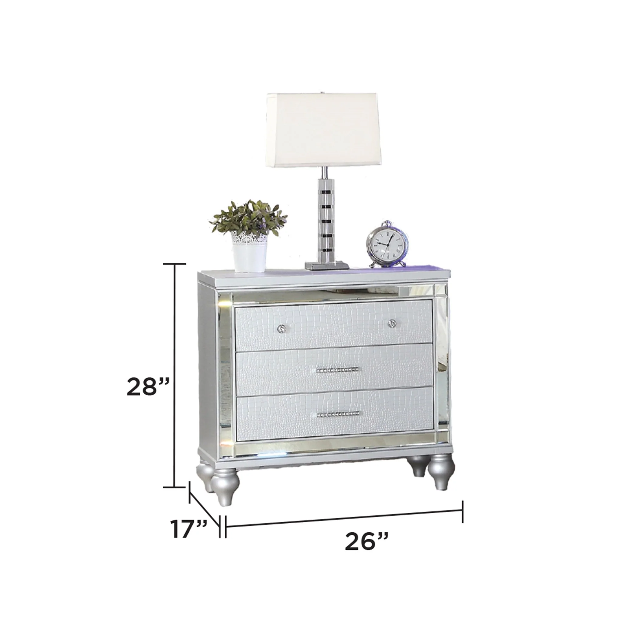 Sterling Nightstand Silver - Image 5