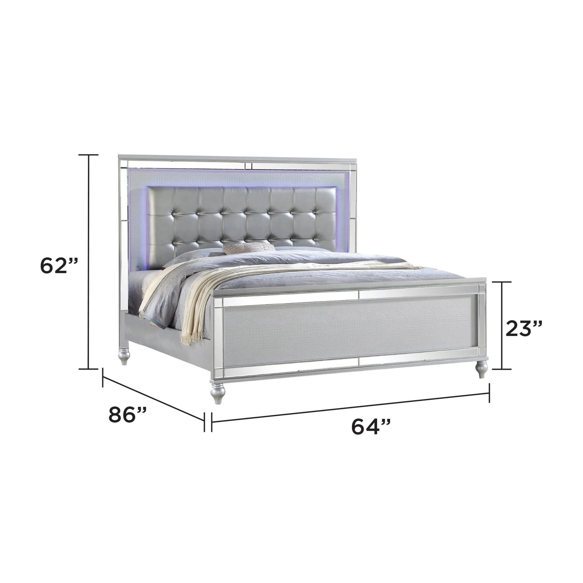 Sterling Queen Bed White - Image 4