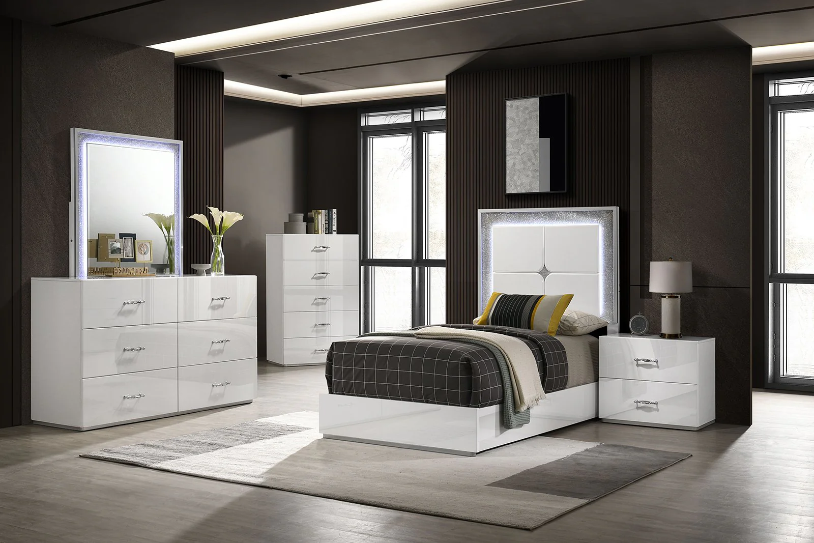 Stoholm Full Bed, White - Image 2