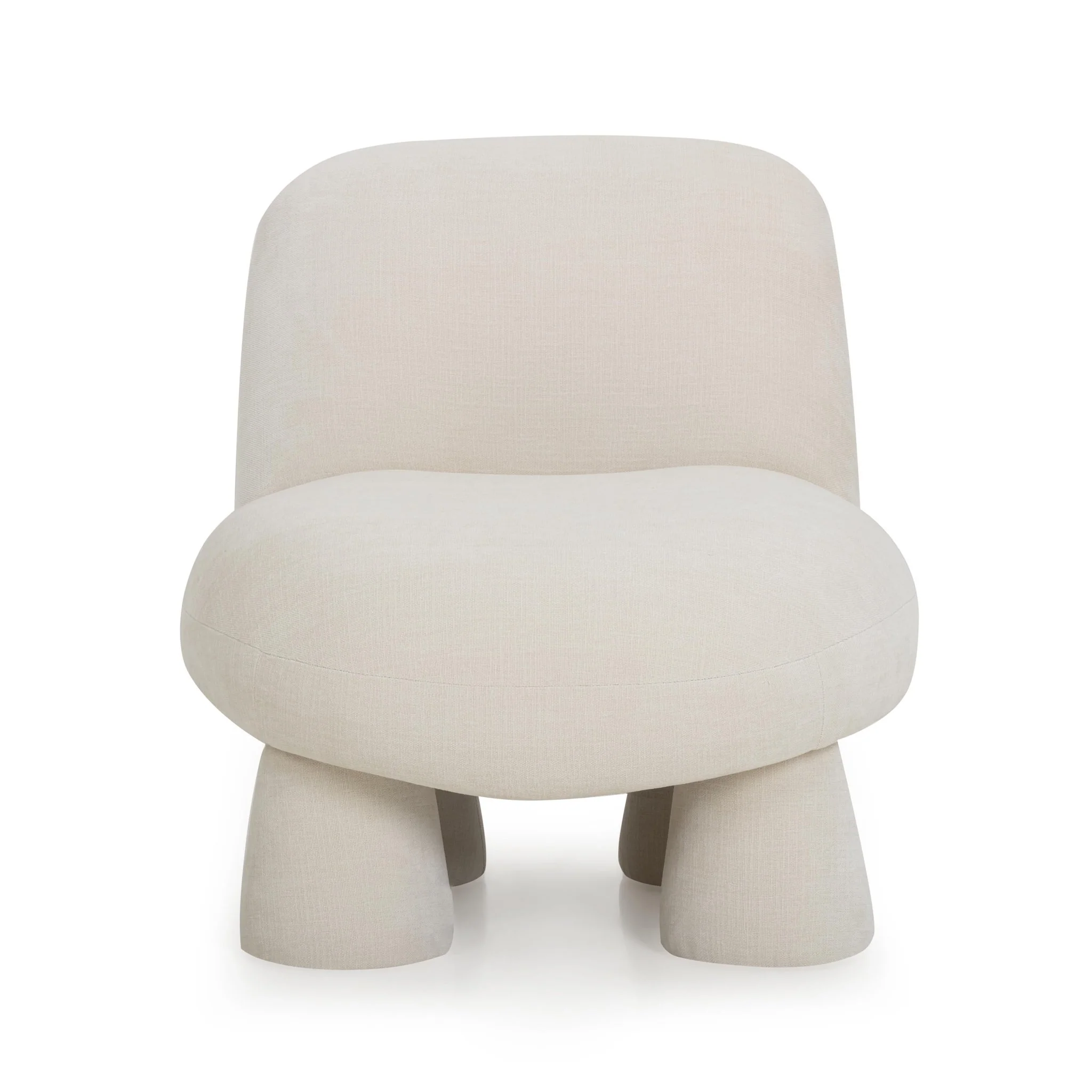 Stomp Cream Upcycled Chenille Accent Chair - Image 2