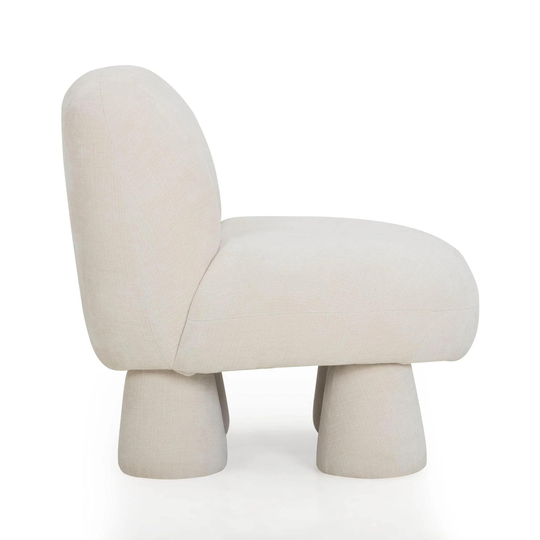 Stomp Cream Upcycled Chenille Accent Chair - Image 3