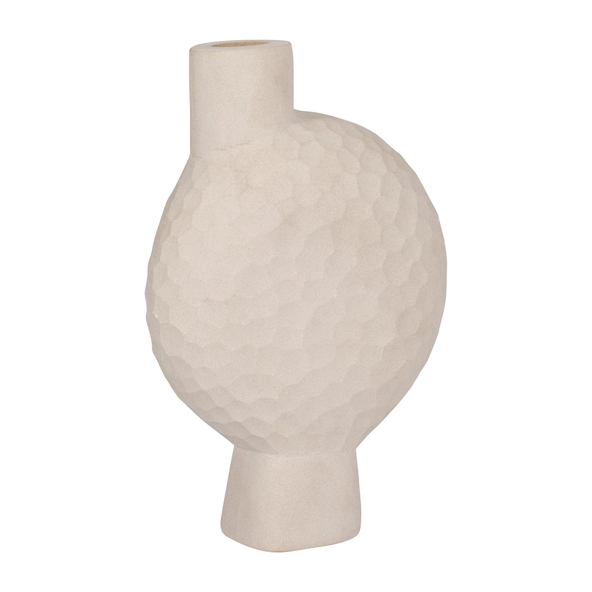 Stone, 11" Hammered Vase, Natual - Image 3