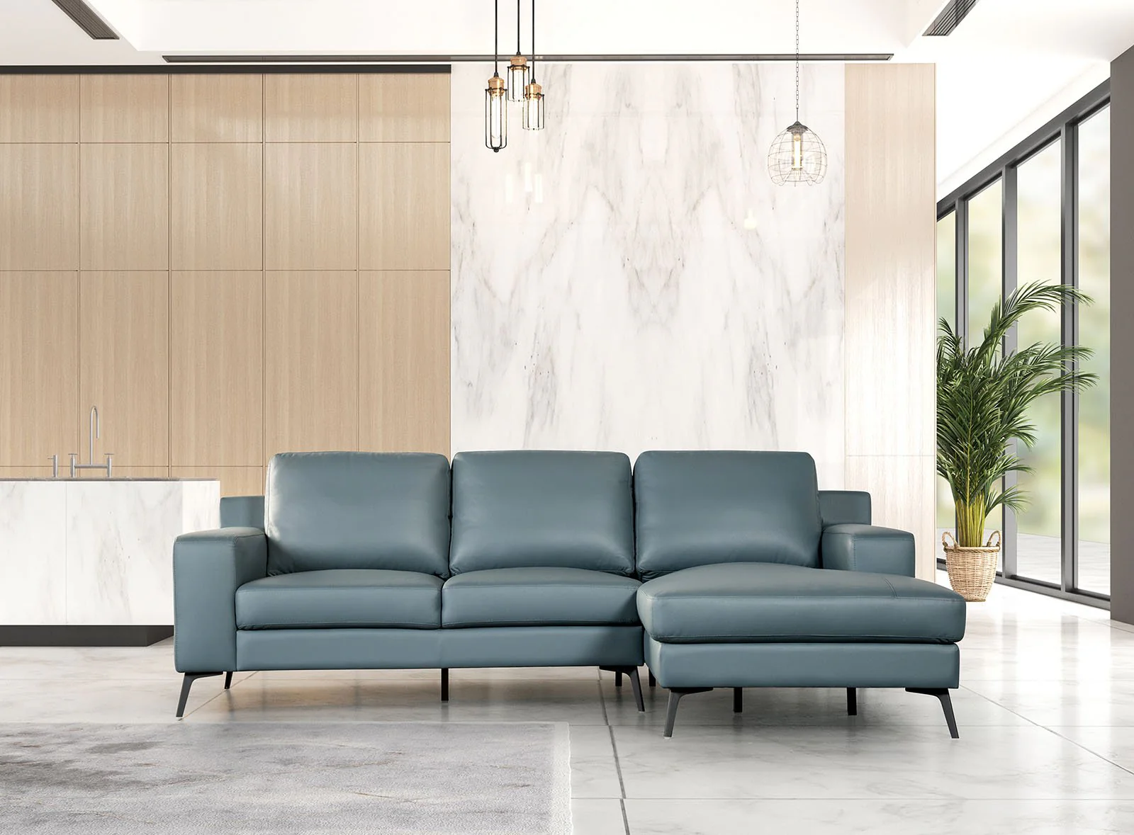 Stordal Sectional, Right Chaise, Blue - Image 2