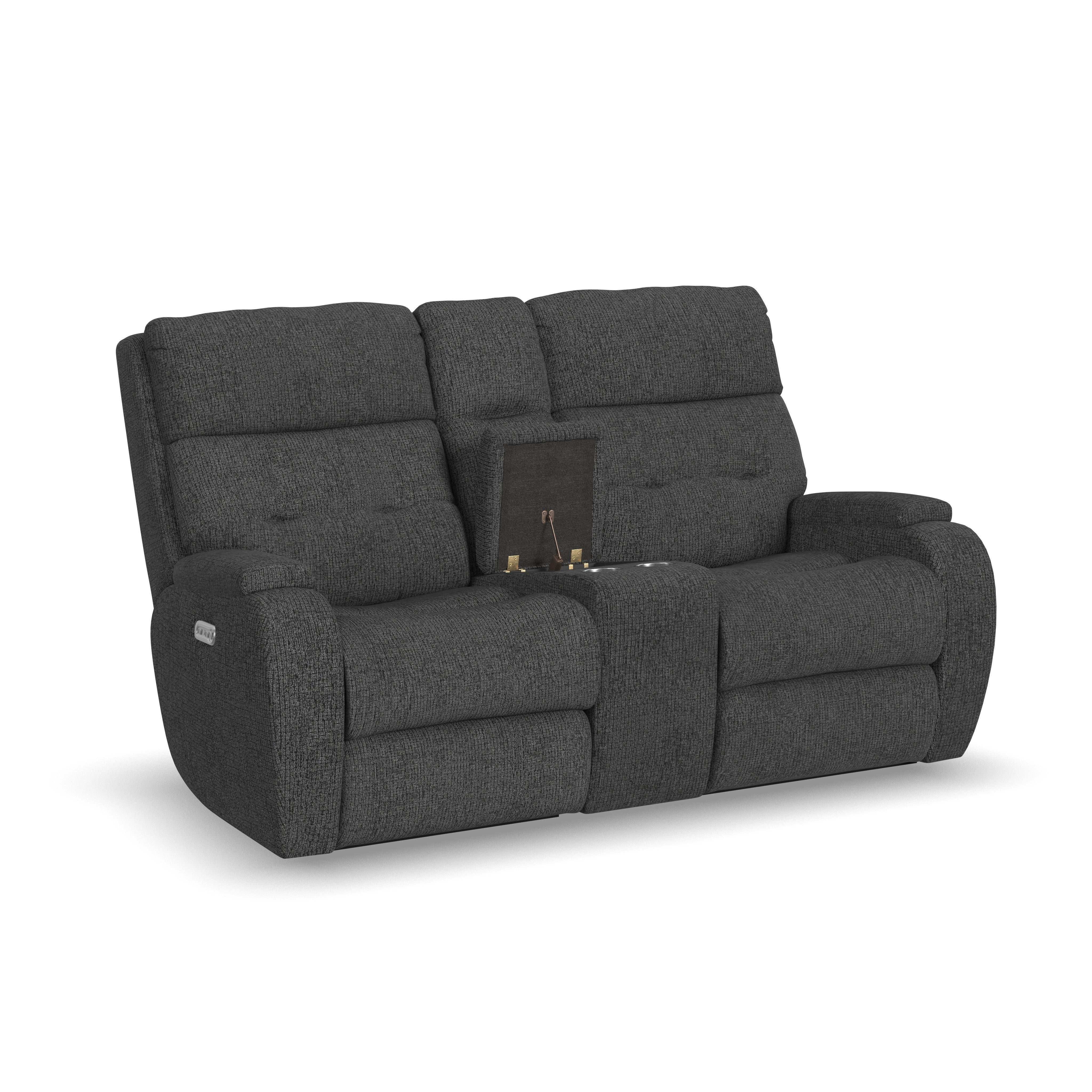 Strait 2906-601H Power Reclining Loveseat with Console & Power Headrests - Image 6