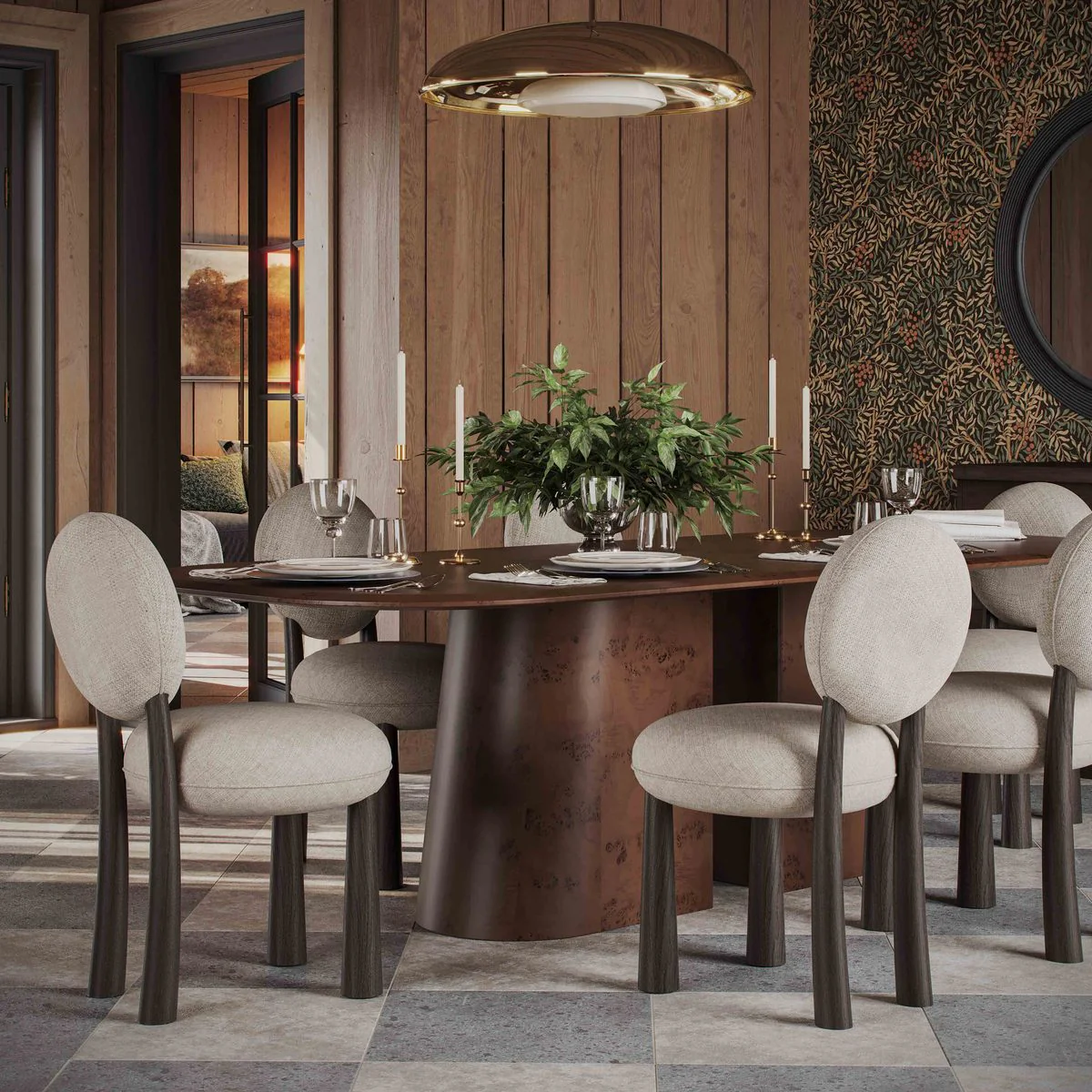 Sulley Cream Perfomance Chenille Dining Chair - Image 2