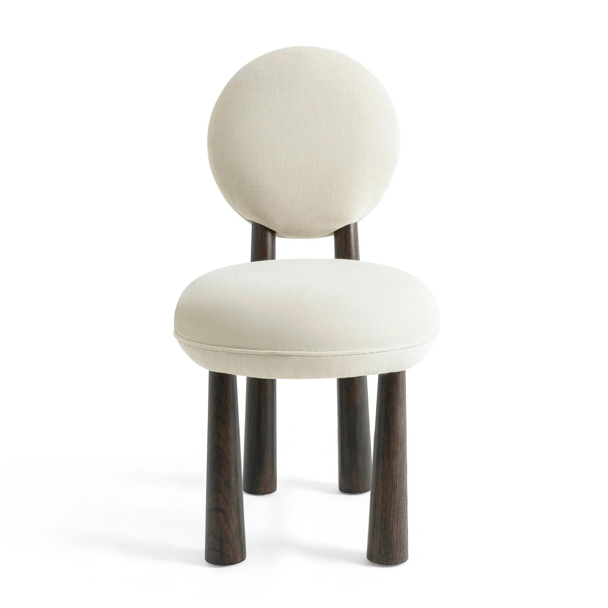 Sulley Cream Perfomance Chenille Dining Chair - Image 3