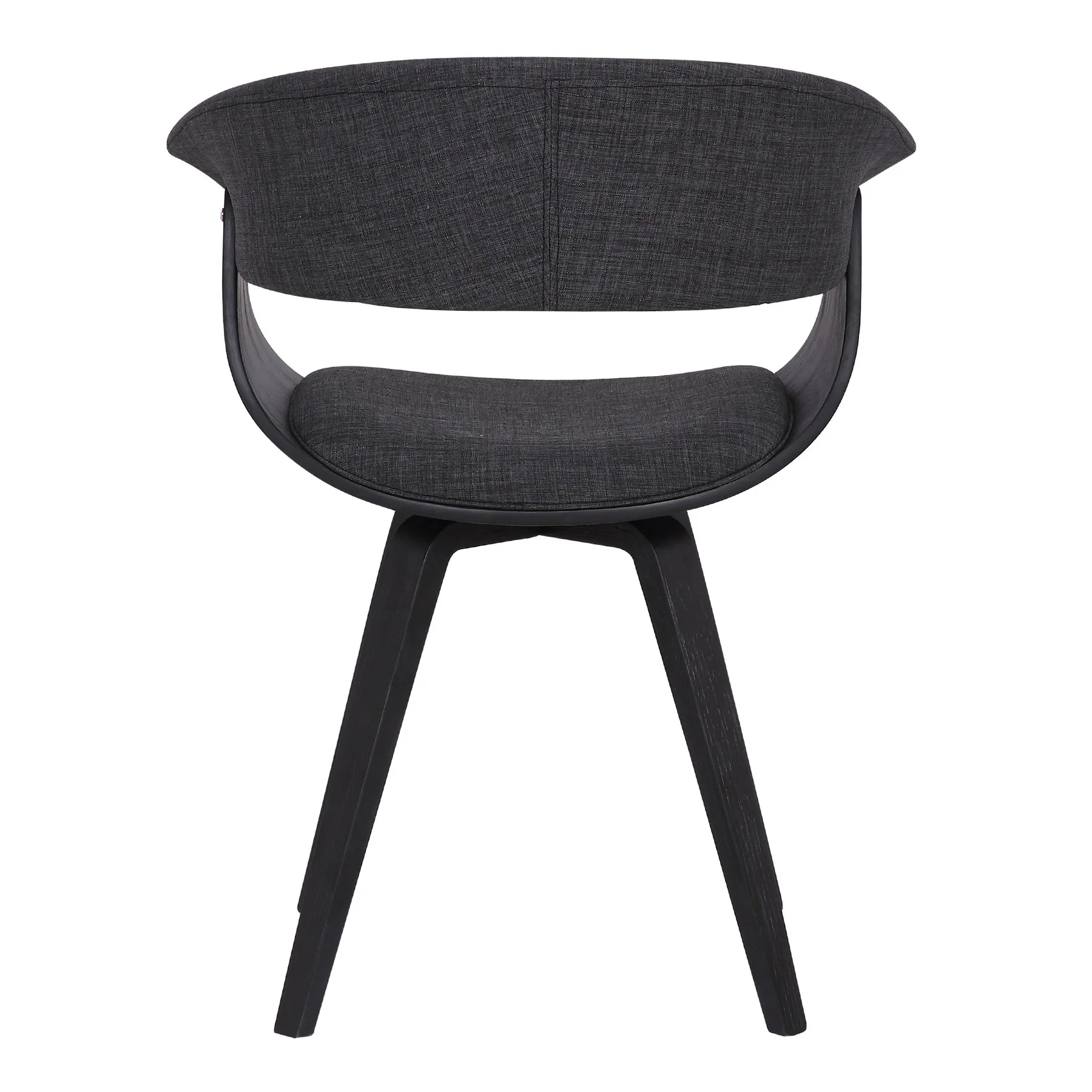 Summer Contemporary Dining Chair in Black Brush Wood Finish and Charcoal Fabric - Image 5