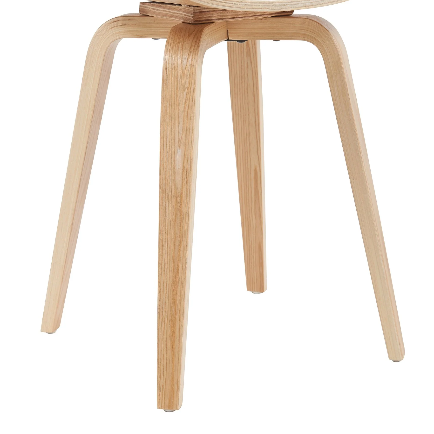 Summer Mid-Century Upholstered Dining Chair in Light Blue and Patterned Oak Finish - Image 6