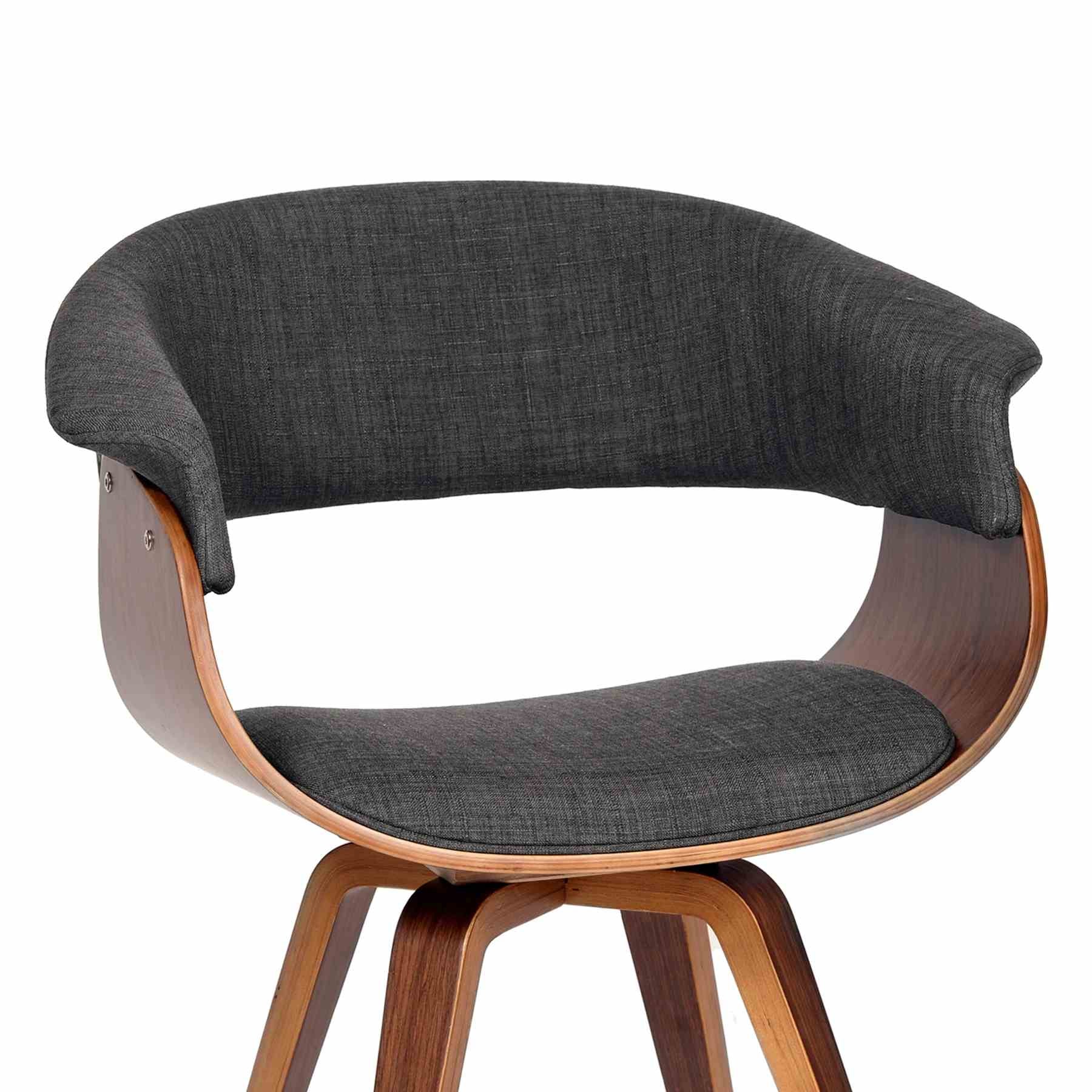 Summer Modern Chair In Charcoal Fabric and Walnut Wood - Image 2