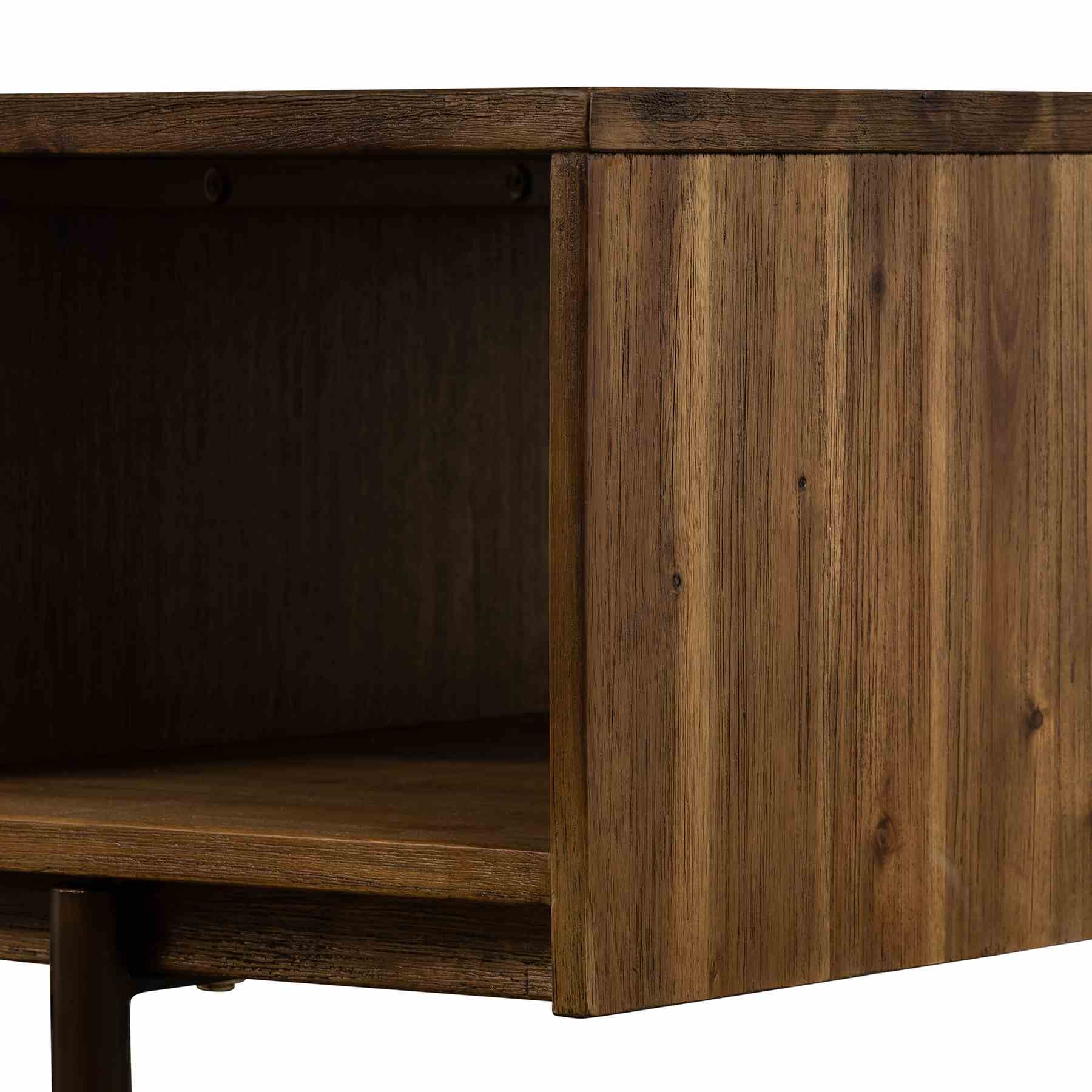 Superb Rustic Oak Coffee Table with Drawer - Image 6