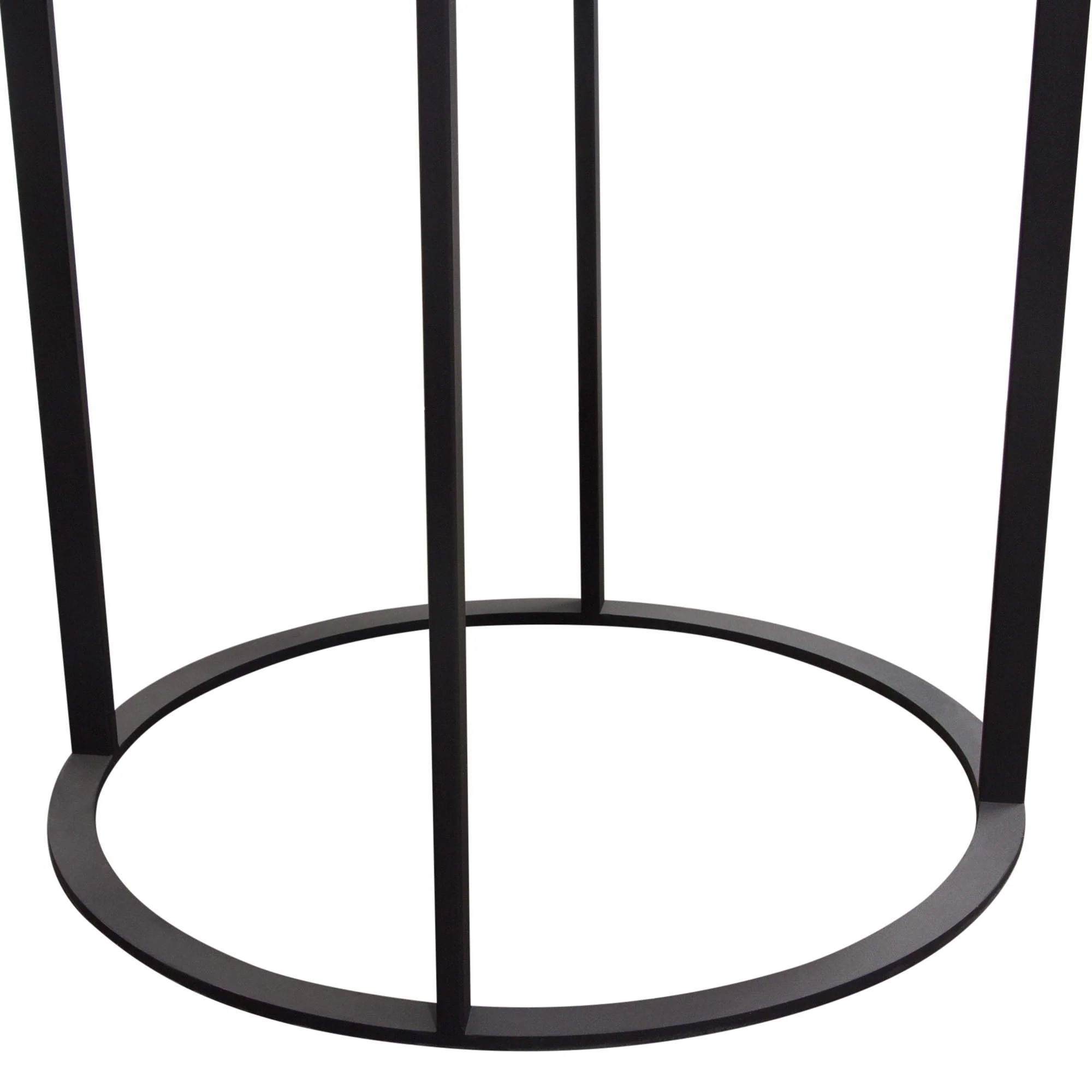 Surface Round End Table w/ Engineered Marble Top & Black Powder Coated Metal Base by Diamond Sofa - Image 7