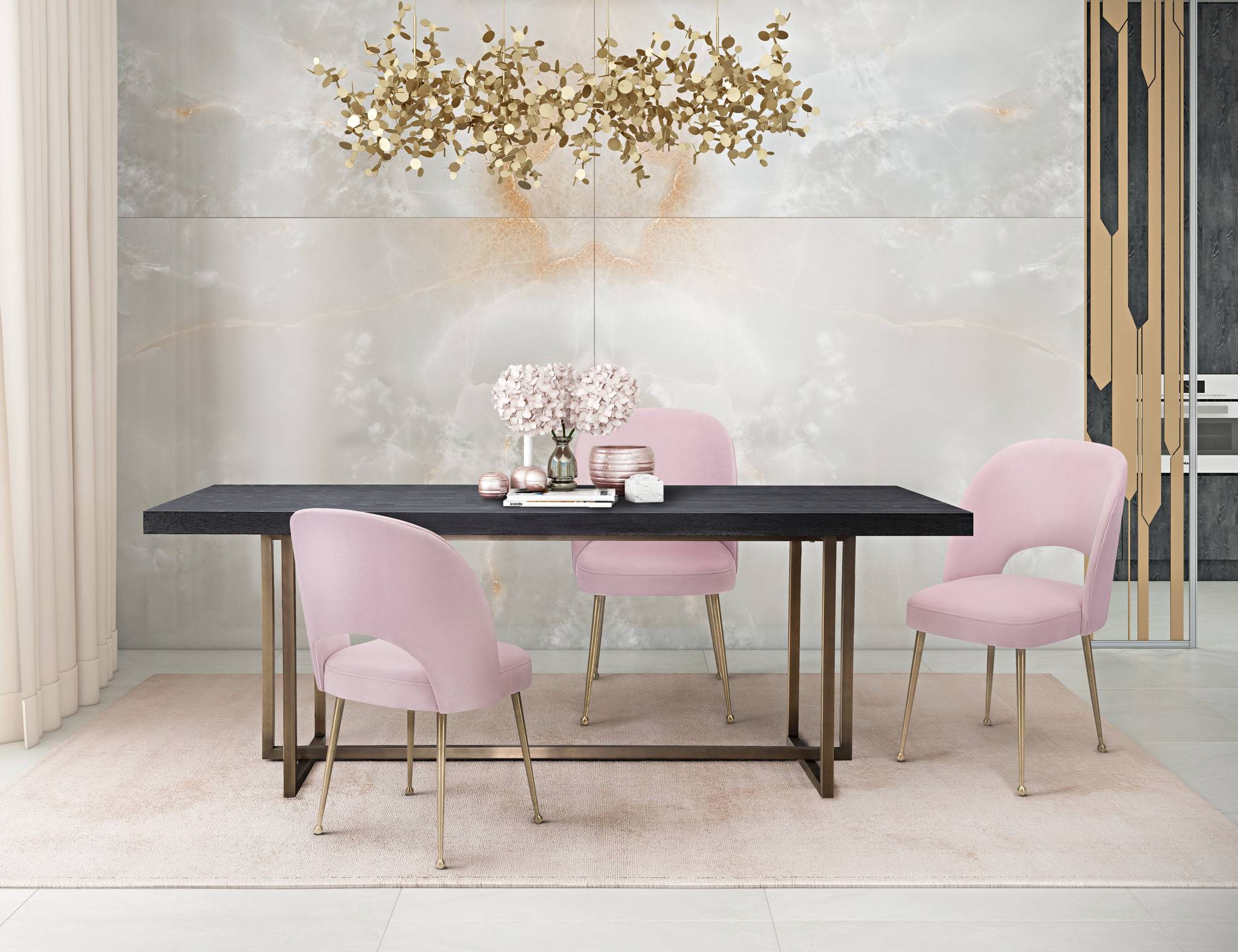 Swell Blush Velvet Chair - Image 3