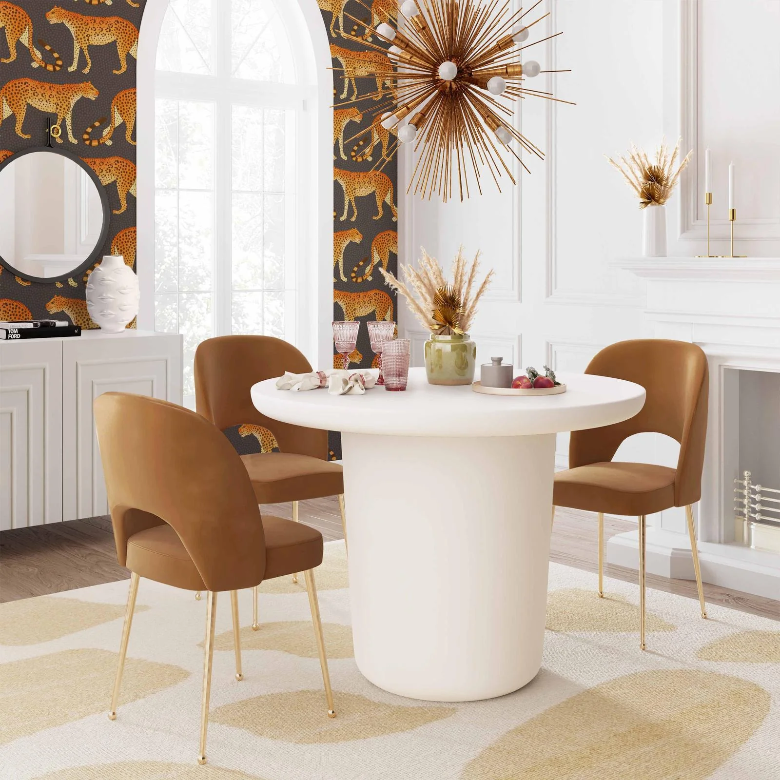 Swell Cognac Velvet Chair - Image 2
