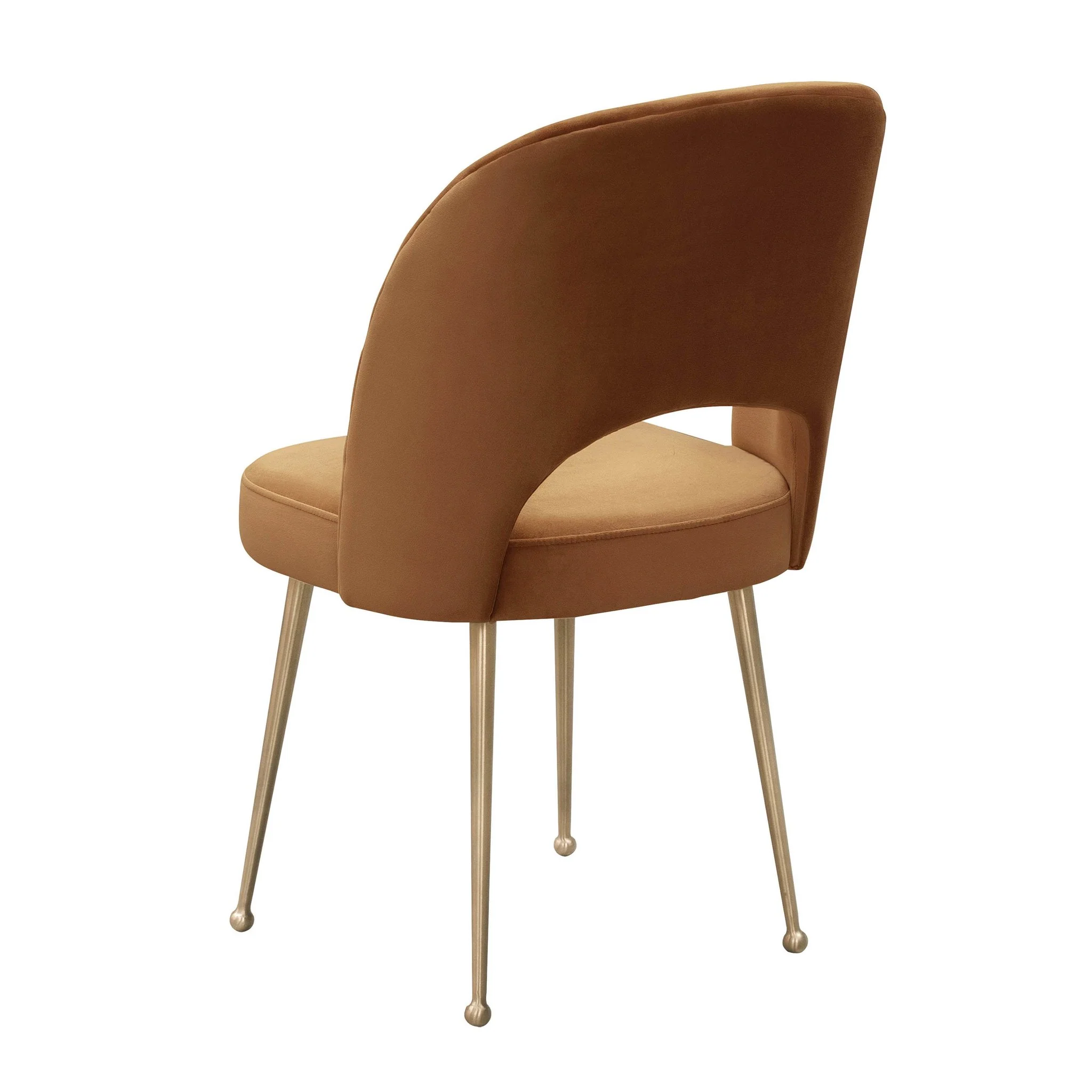 Swell Cognac Velvet Chair - Image 4
