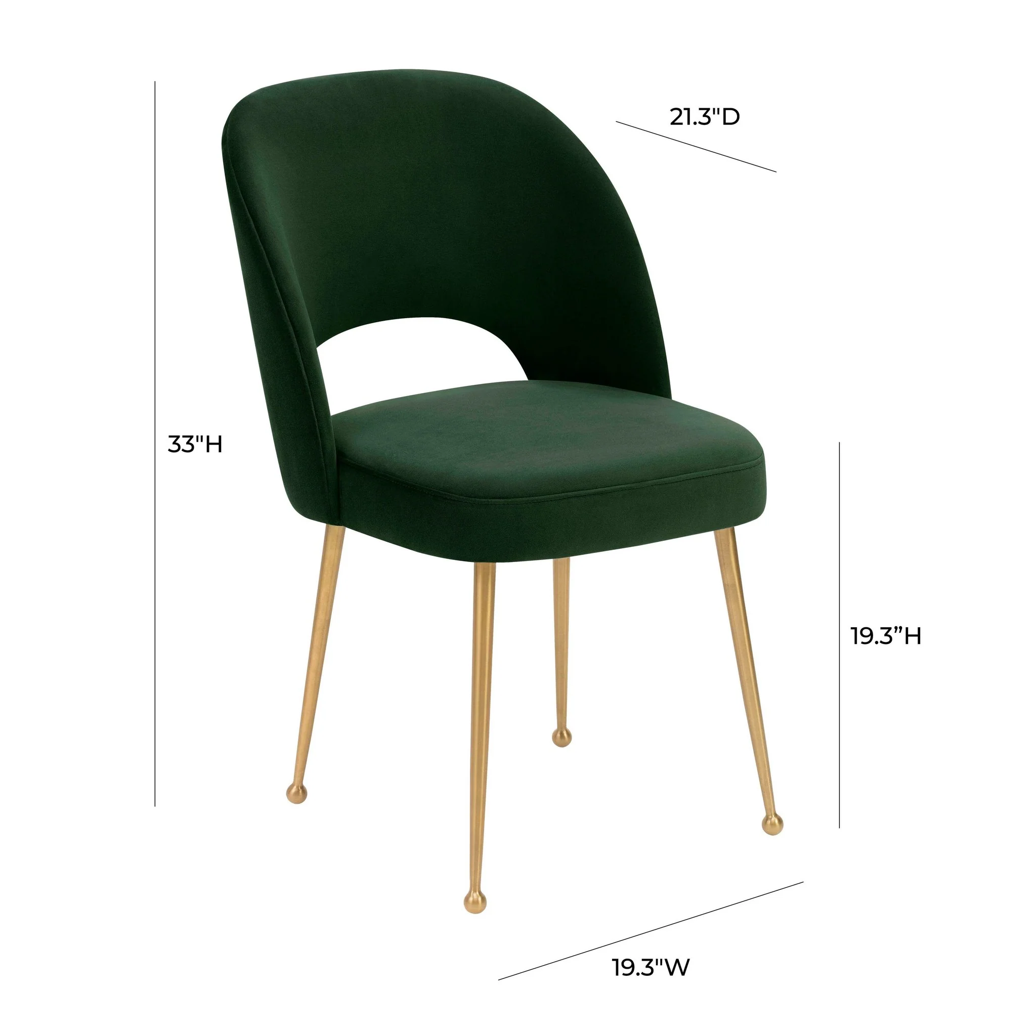 Swell Forest Green Velvet Chair - Image 6