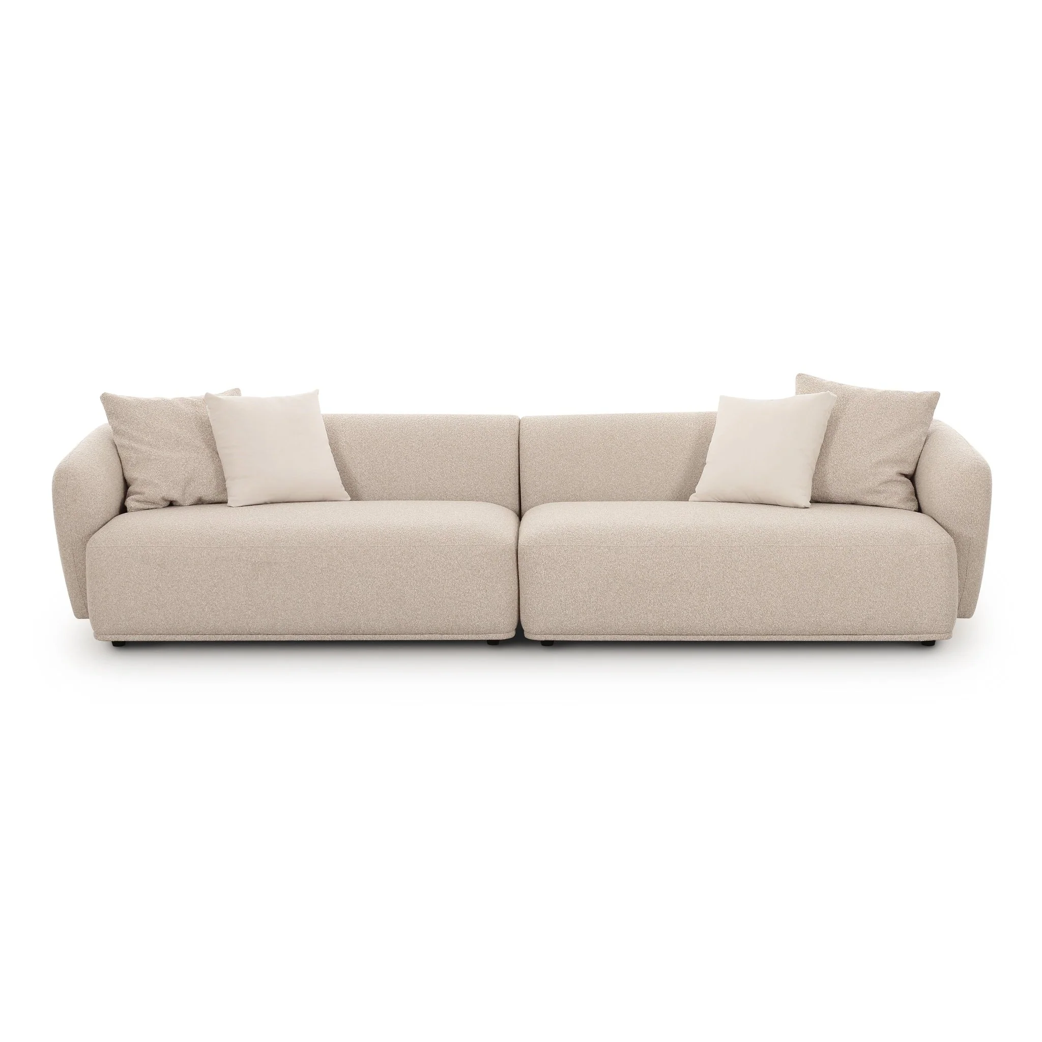Sylvie Cream Boucle 4-Seater Sofa - Image 3