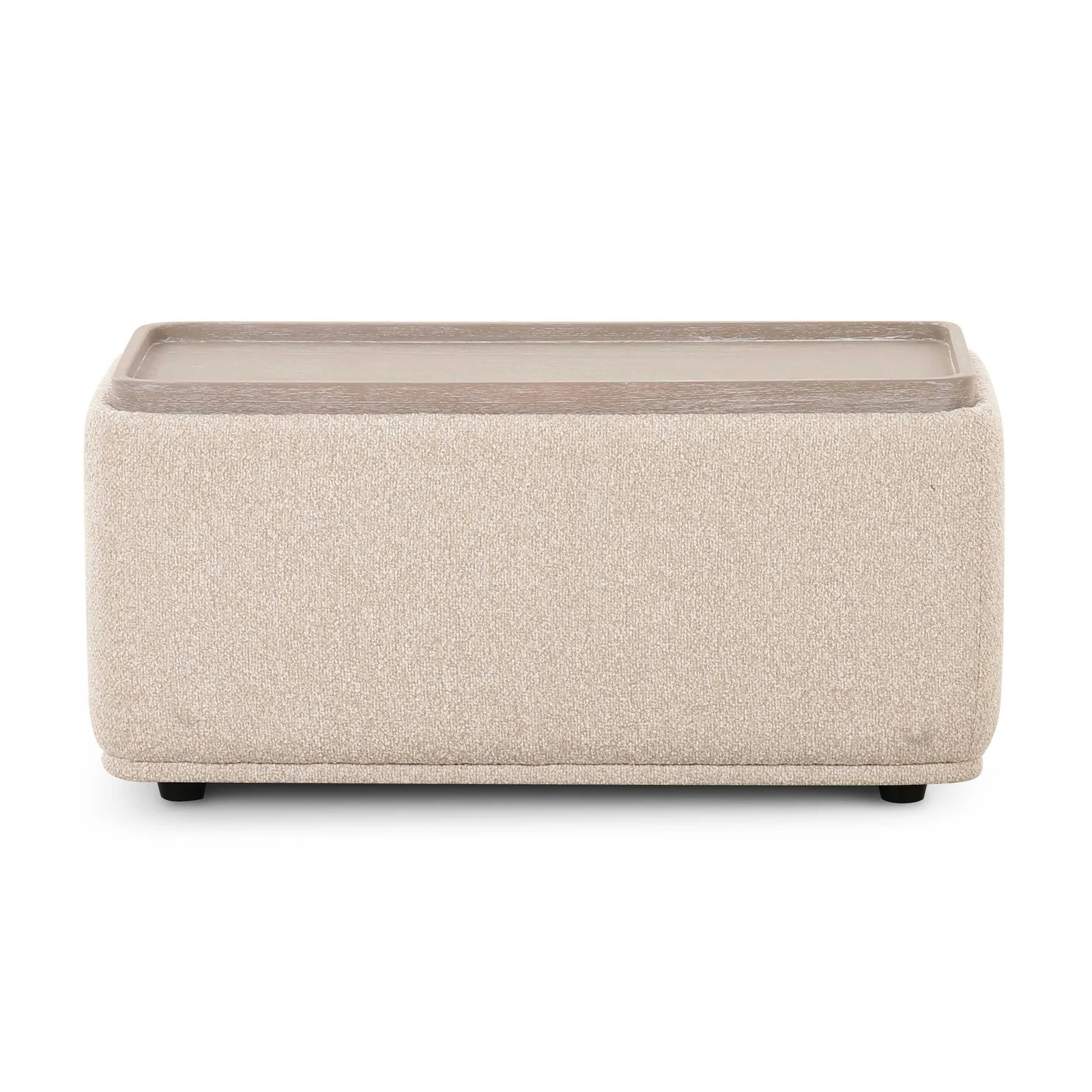 Sylvie Cream Boucle Ottoman Table - Image 2
