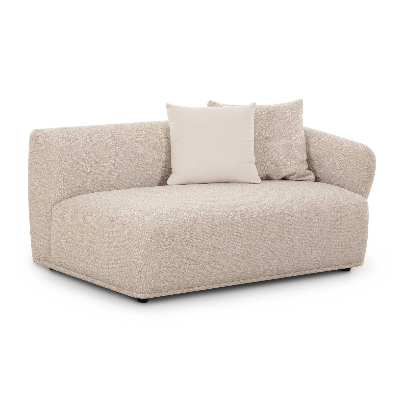 Sylvie Cream Boucle Right Arm 2-Seater Loveseat - Image 2