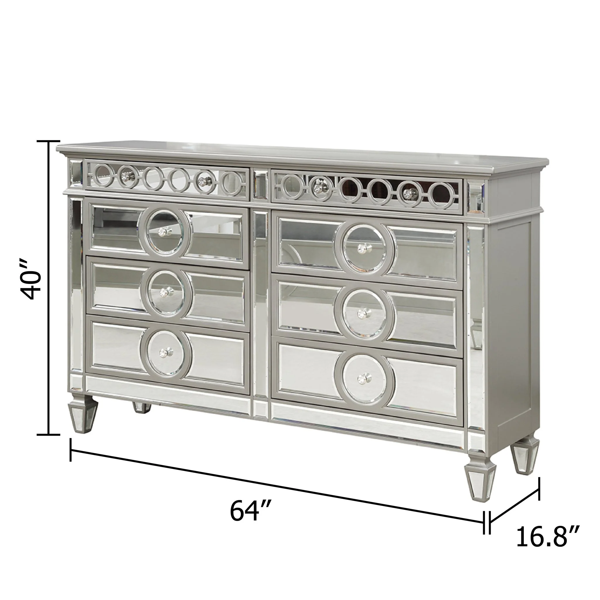 Symphony 4 Pc king Bed Silver - Image 7