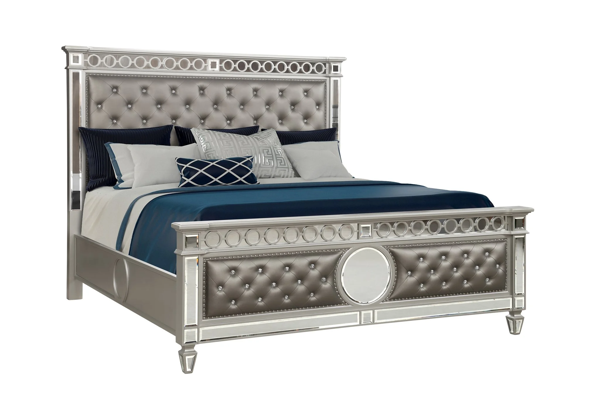 Symphony Queen Bed Silver - Image 2