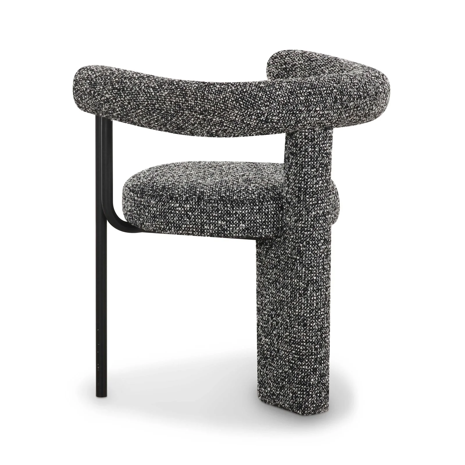 Synn Black Performance Boucle Dining Chair - Image 4