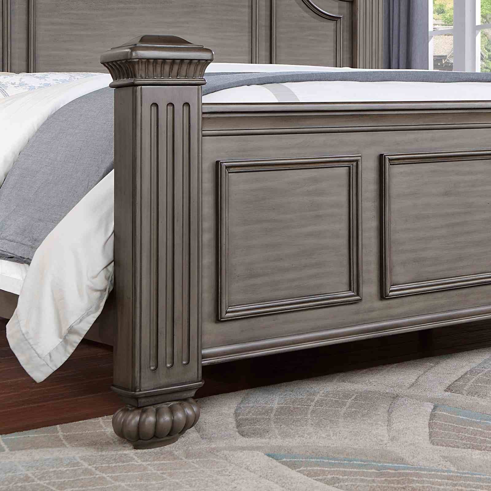 Syracuse E.King Bed, Gray - Image 3