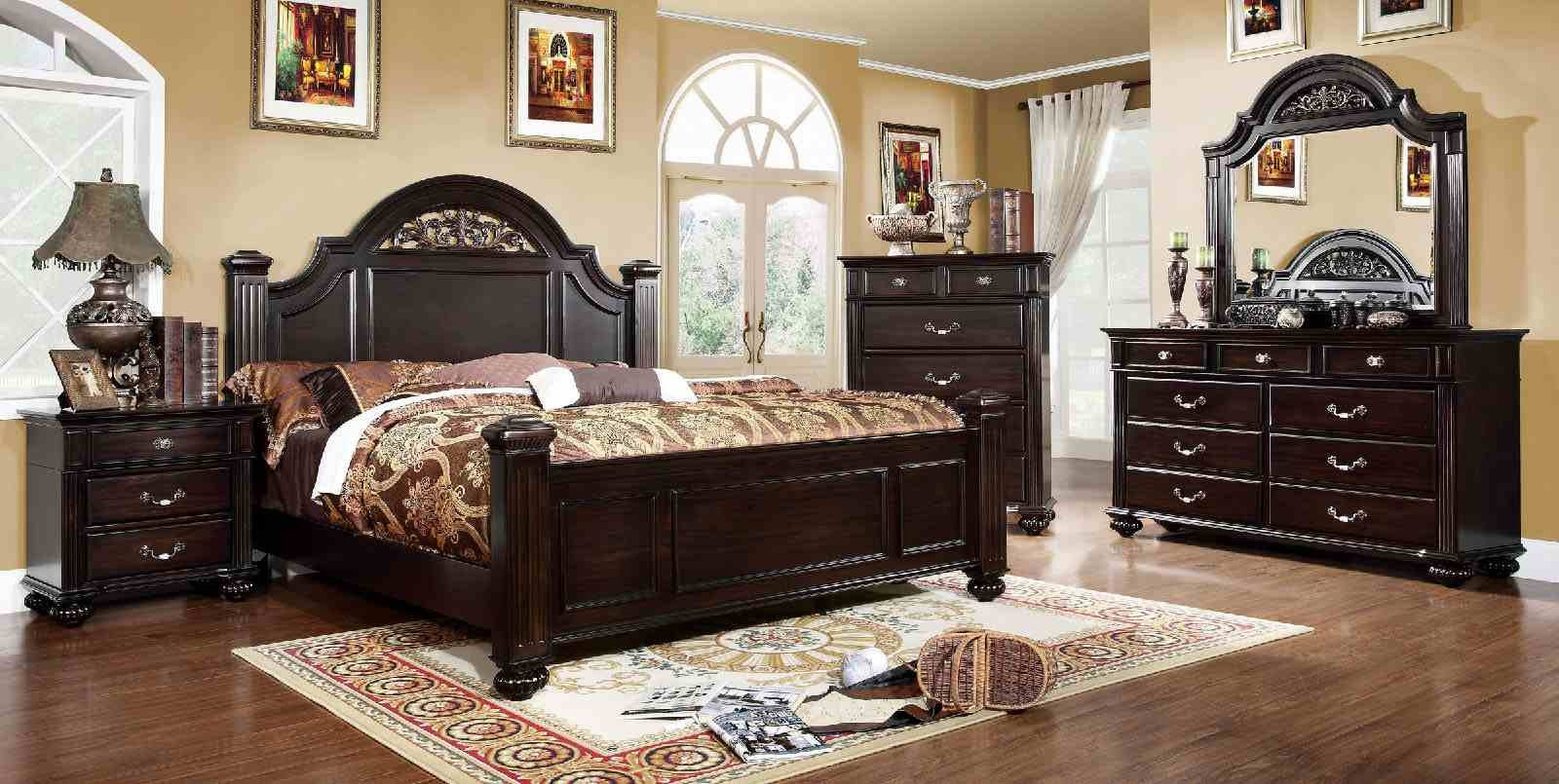 Syracuse Queen Bed, Dark Walnut - Image 3