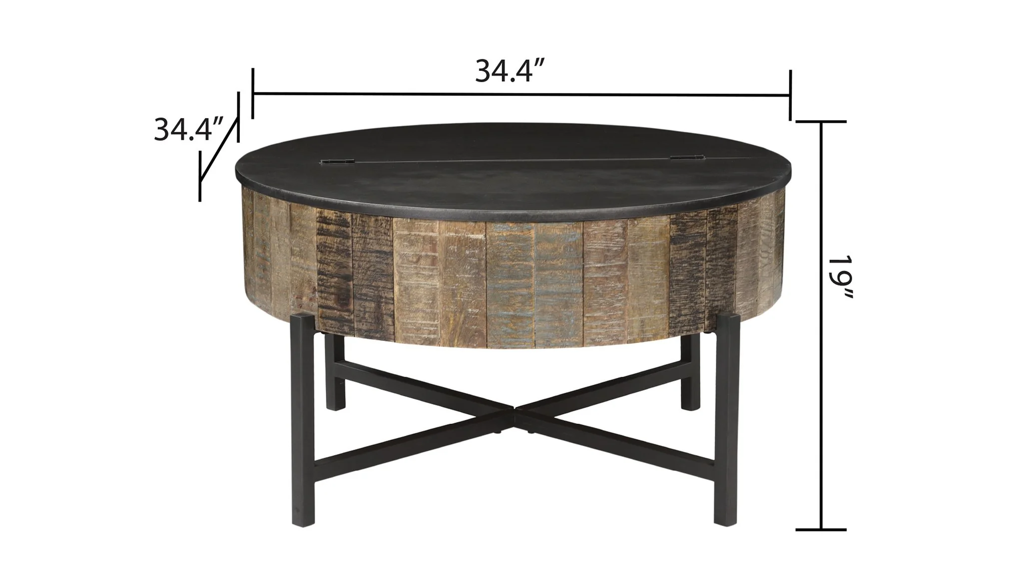 T1216C Coffee Table Rustic Vintage - Image 6
