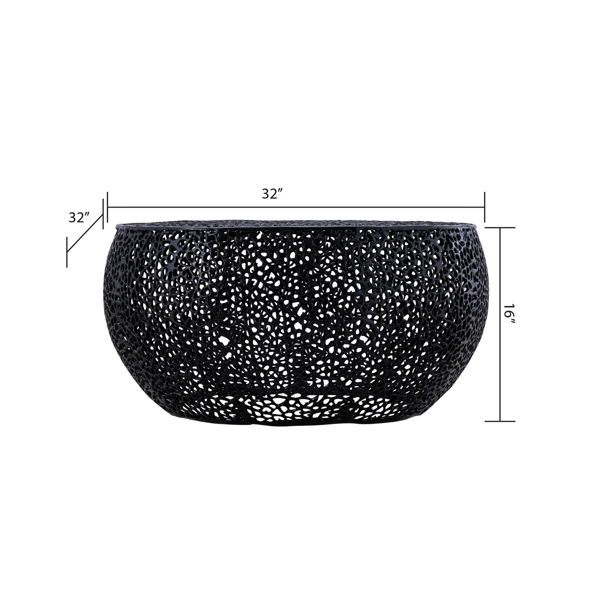 T3502-32-10 Round Coffee Table Black - Image 4