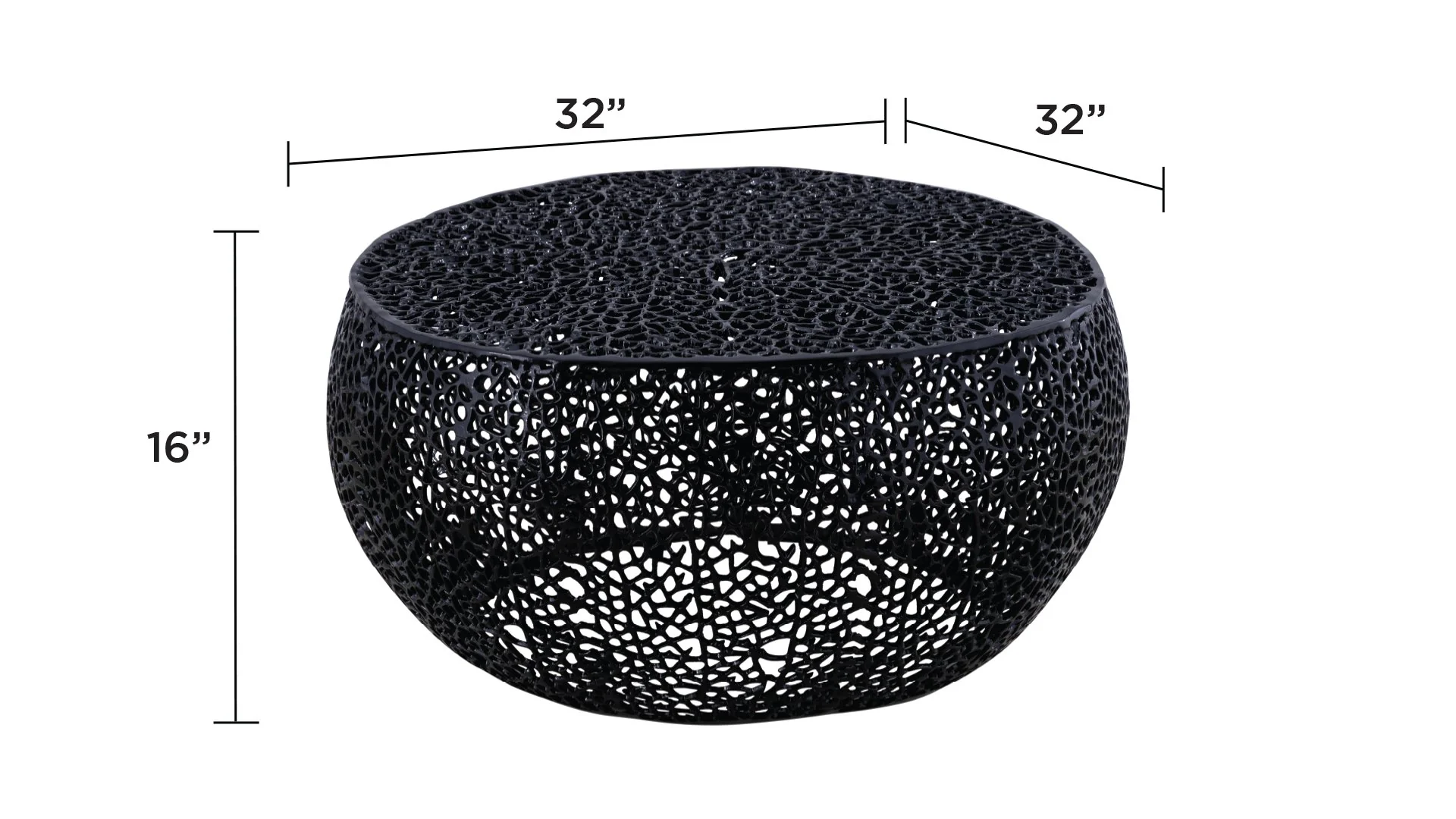 T3502-32-10 Round Coffee Table Black - Image 5