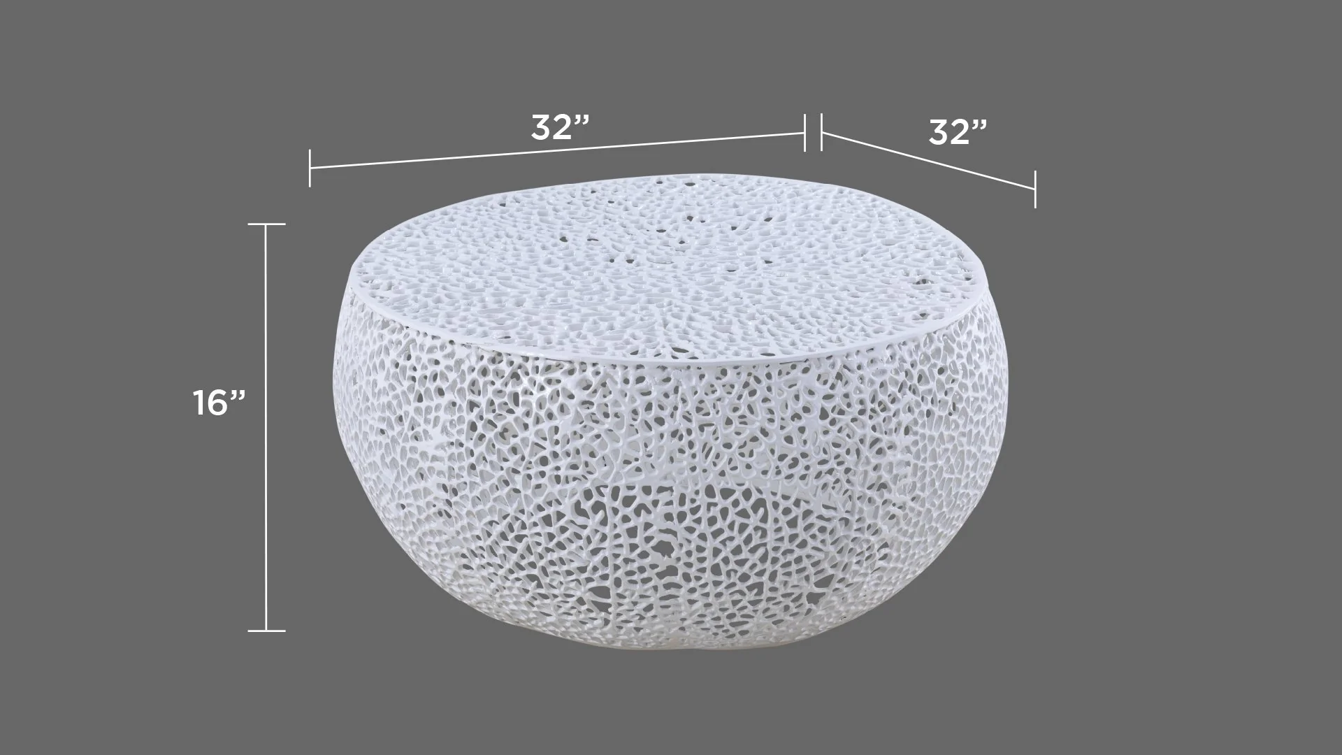 T3502-32-15 Round Coffee Table White - Image 6