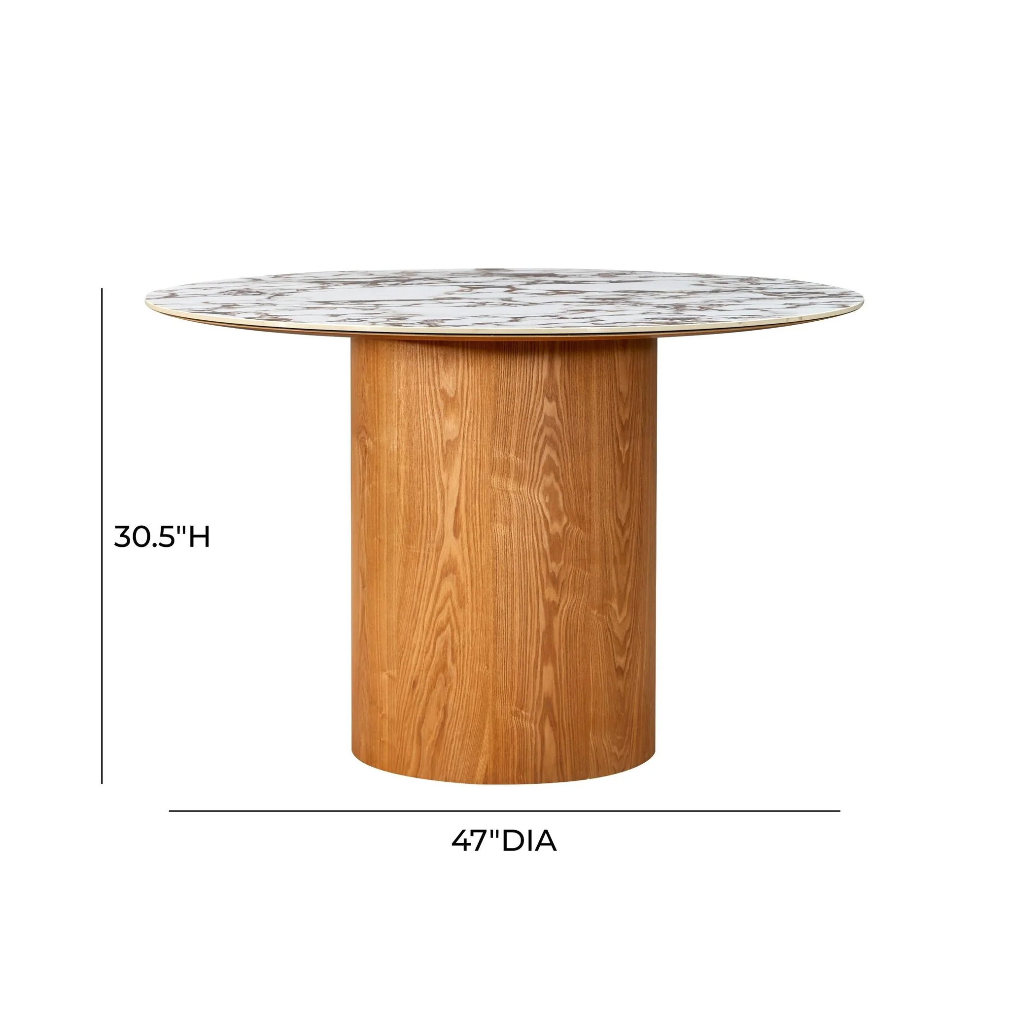 Tamara Marble Ceramic Round Dinette Table - Image 6